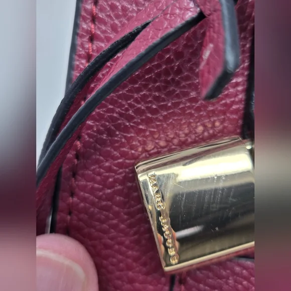 Marc Jacobs Mini Grind Burgundy Tote - Picture 8 of 9